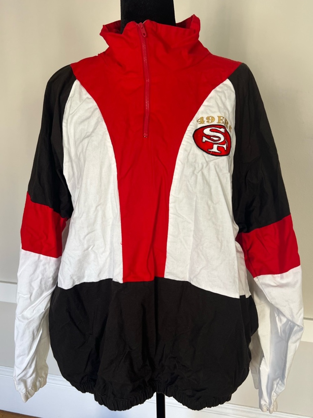 Vintage San Francisco 49ers Hummer Sportswear Women Red‎ White Black Pullover XL